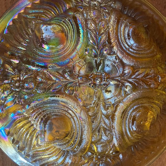 Carnival glass divided dishes - Picture 5 of 6